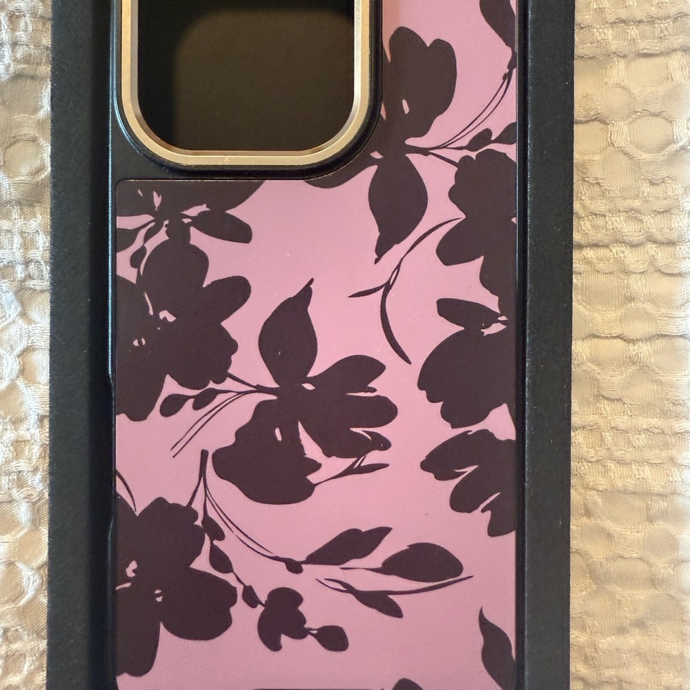 Elegant Pink and Black Floral Phone Case